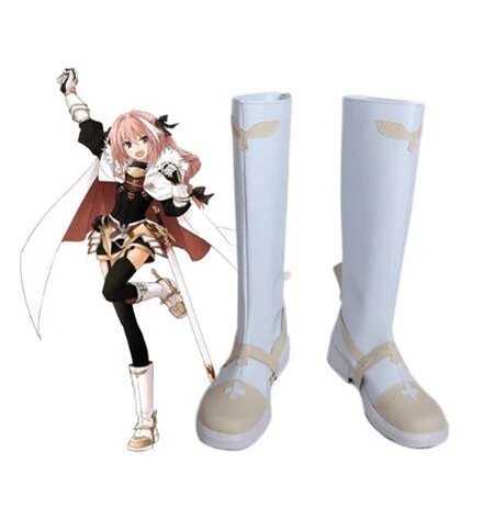 Fgo運命グランド注文運命apocrypha astolfoコスプレブーツ靴ハロウィンパーティーカスタムメイドのための大人の女性の靴アクセサリー