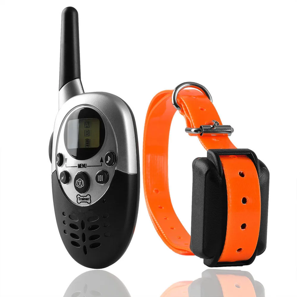 Hundetrainingshalsband, 1000 m, Haustier-Trainingshalsband, Hundetrainer, wasserdicht, wiederaufladbar, ferngesteuerter Stromschlag für zwei Hunde