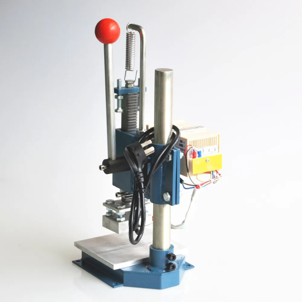 1Set Manual hot foil stamping machine foil stamper leather printer marking press embossing machine 8x10cm
