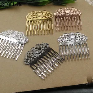 Regelin 2018 Vintage Fashion Gigi Sisir Rambut Perhiasan Pesona Wanita Bunga Jepit Rambut Jepit Rambut Jepit Rambut Memakai Aksesoris DIY 10 sisir rambut vintage penjualan terbaik - №