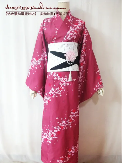 Haruno Sakura kimono cosplay anime cosplay Costumes for party 11