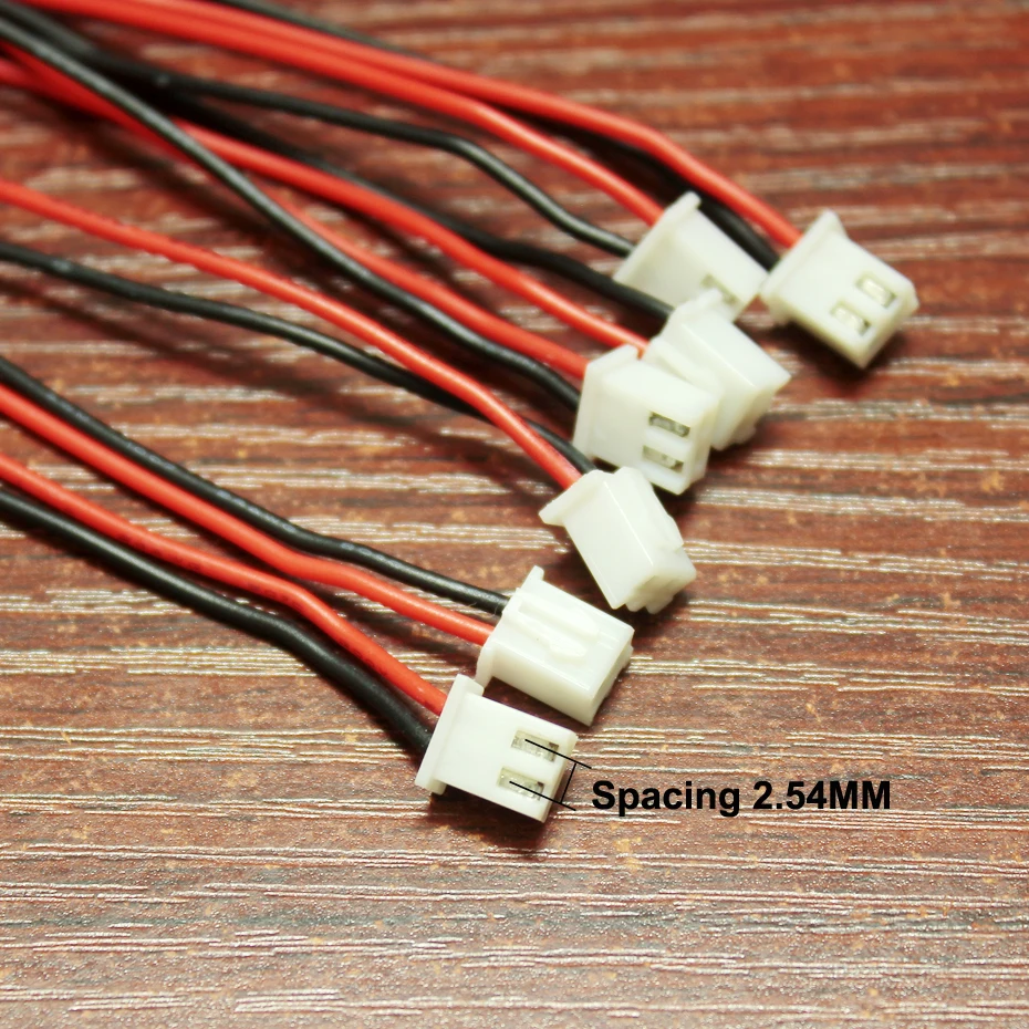 100pcs/lot XH2.54mm pitch terminal line XH-2P electronic line 26/24/22AWG connecting line 10/20/30CM