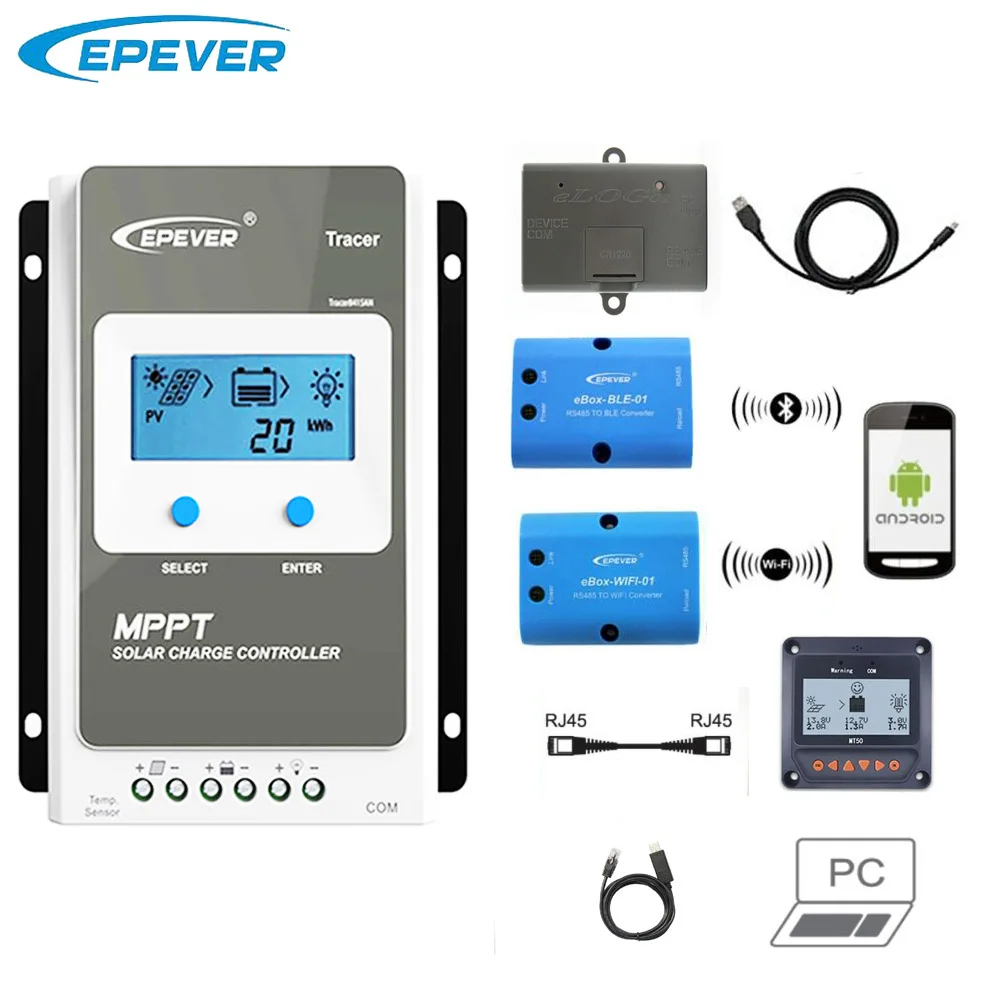 MPPT solar controller 12V/24V 40A/30A/20A/10A EPEVER charge and discharge controller