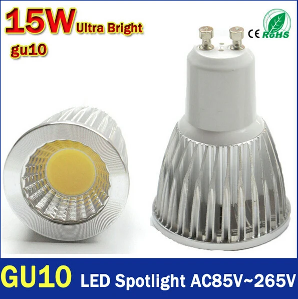 Super Bright GU 10 Bulbs Light Dimmable Led 85-265V 9W 12W 15W GU10 COB LED lamp light GU10 e14 e27 b22 led Spotlight