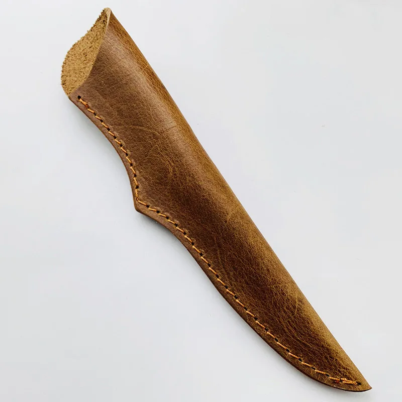 Brown Cowhide leather sheath For DIY Straight knife,Cowhide leather case For Fruit knife, kitchen knife