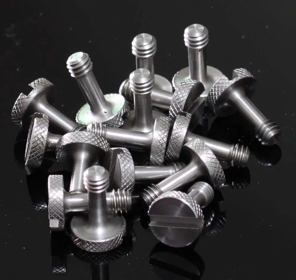 

100x Stainess Steel long 1/4" camera screw for tripod and Quick Release plate camera