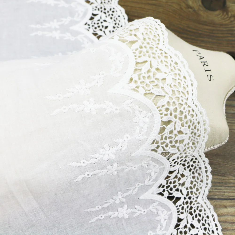 

24 cm wide and 100% cotton lace embroidery lace fabric warp knitted garment accessories DIY