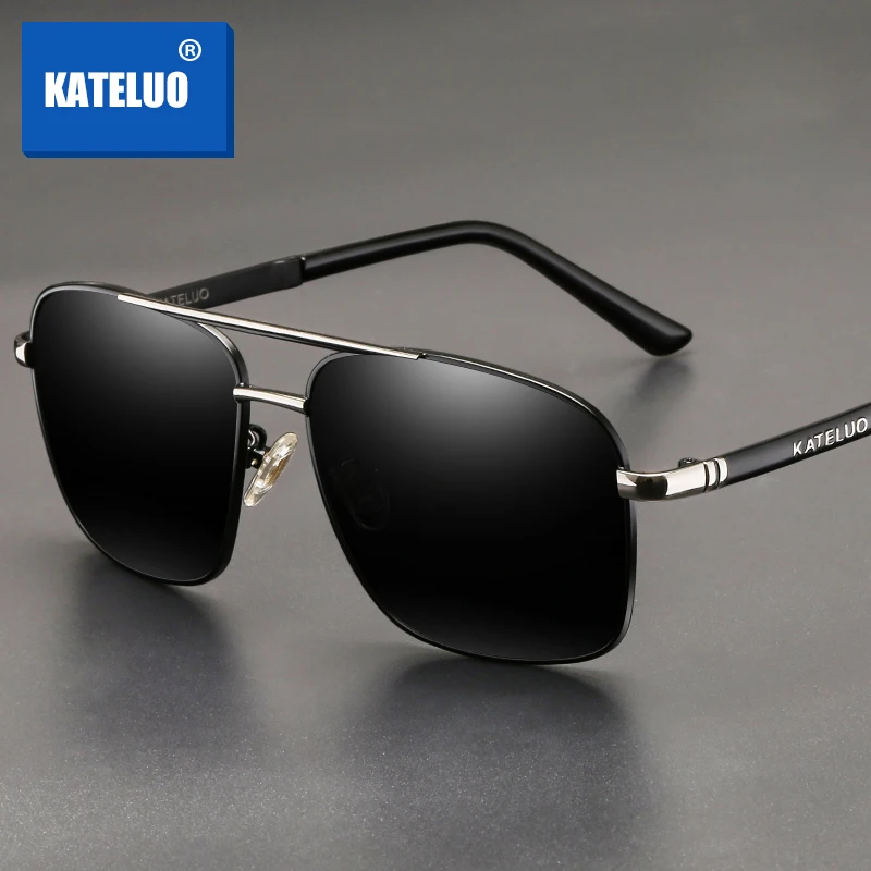 

KATELUO New Vintage Men's Sunglasses Polarized UV400 Lens Men Sun Glasses Classic Square Driving Glasses For Men Eyewear 6602