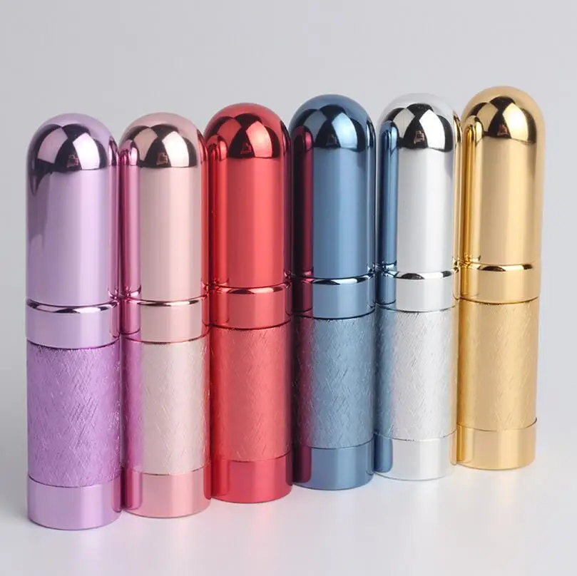 6ML Refillable Aluminum Spray Perfume Bottle Empty Glass Fragrance Bottle Metal Perfume Atomizer LX1327