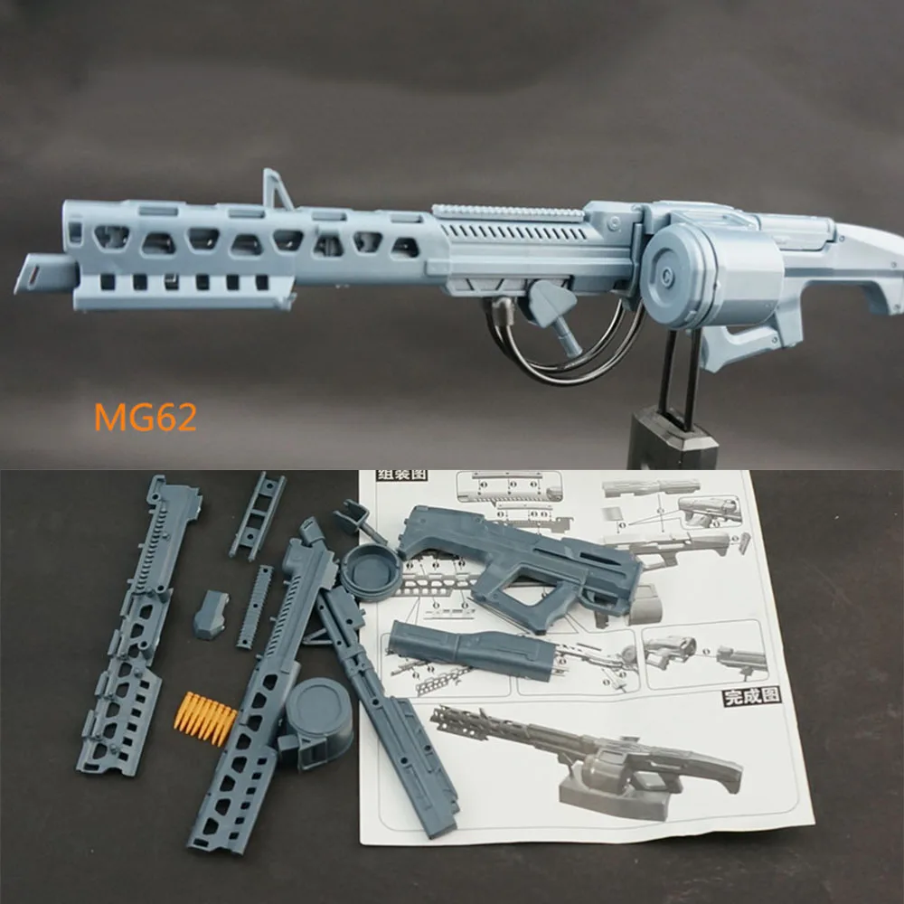 1/6 Scale 4D HK416 AK74 MG62 MSR Sniper Rifle Assembly Gun Model