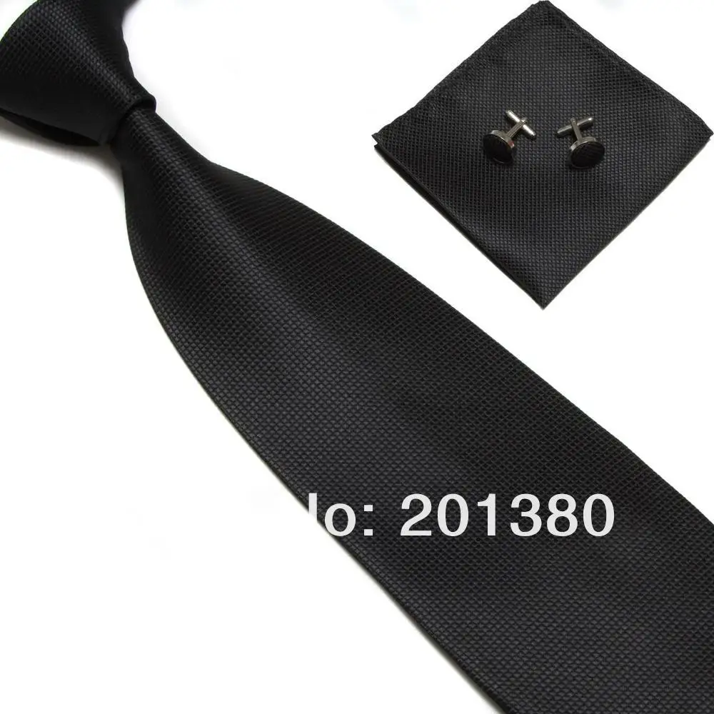 

HOOYI 2019 neck tie set cufflinks ties for men Handkerchief Pocket square neckwear wedding business Accessories