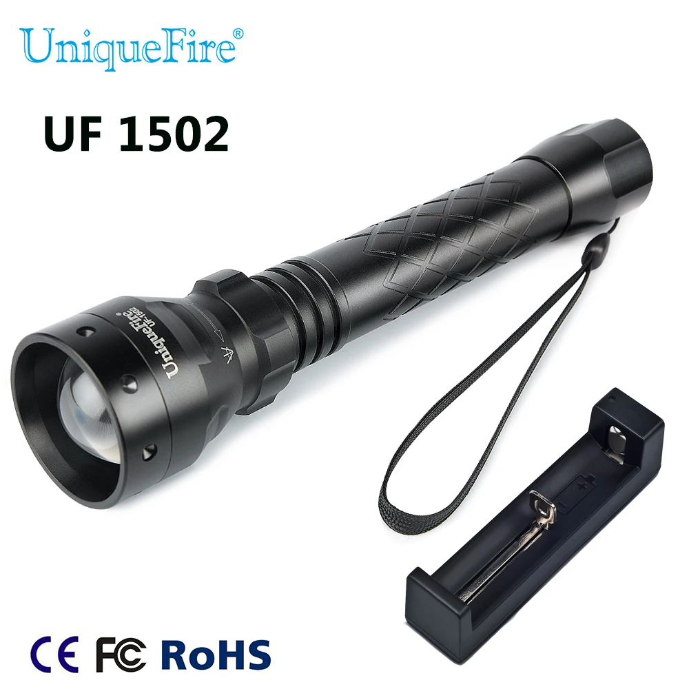 

UniqueFire Original Brand Flashlight 1502 Portable IR 940nm LED Infrared Light Rechargeable +Charger