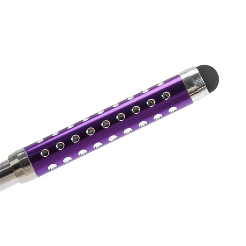 Capacitivo Touch Screen Stylus Pen com Strass, retrátil, três camadas, telefone celular inteligente, Tablet, PC Acessórios, 1Pc