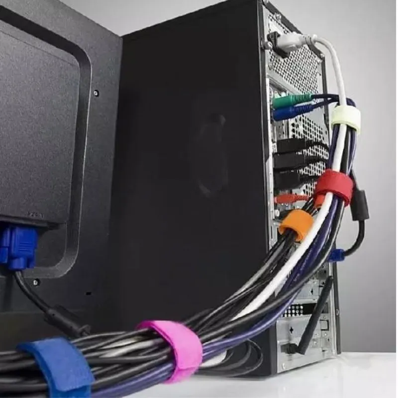 Bobinador de cables de nailon, organizador de cables, soporte para auriculares, Protector de cables de ratón, correas de bridas, 100 piezas