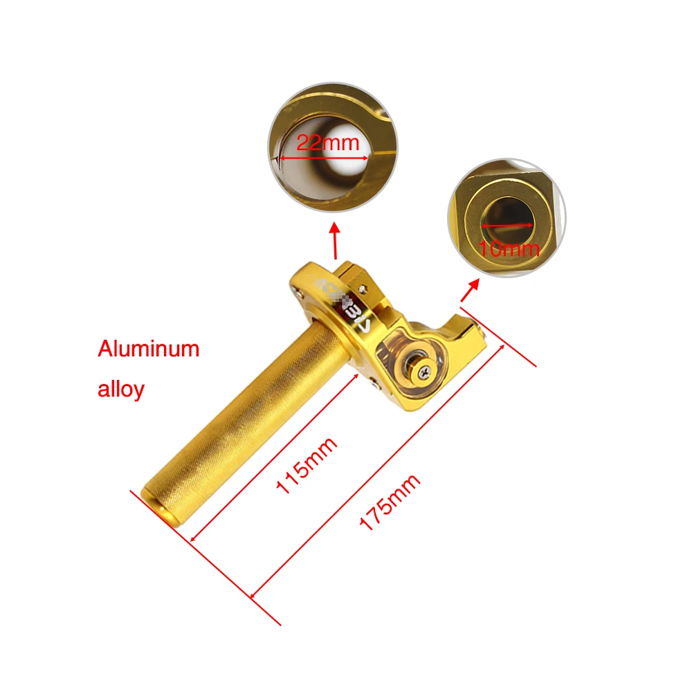 ZSDTRP 7/8\'\' CNC Aluminum Twist Throttle Handle Grip with Cable Replacement For Dirt Bike Quad ATV Pit 50cc 125cc 150cc 250cc