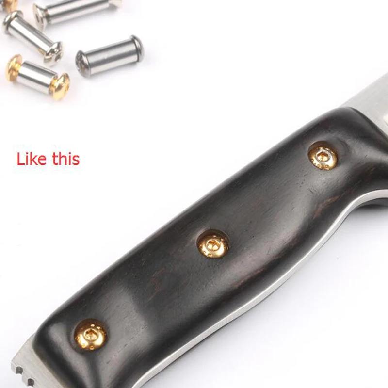 20 Pieces Lot M4 Screw Connect Rod Knife Handle Screw Cylindrical Nuts Connecting Pipe Rivet M4 Thread