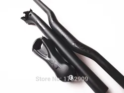 Brand New Next Mountain bicycle UD full carbon handlebar Road carbon bike seatpost alloy stem matt MTB parts set