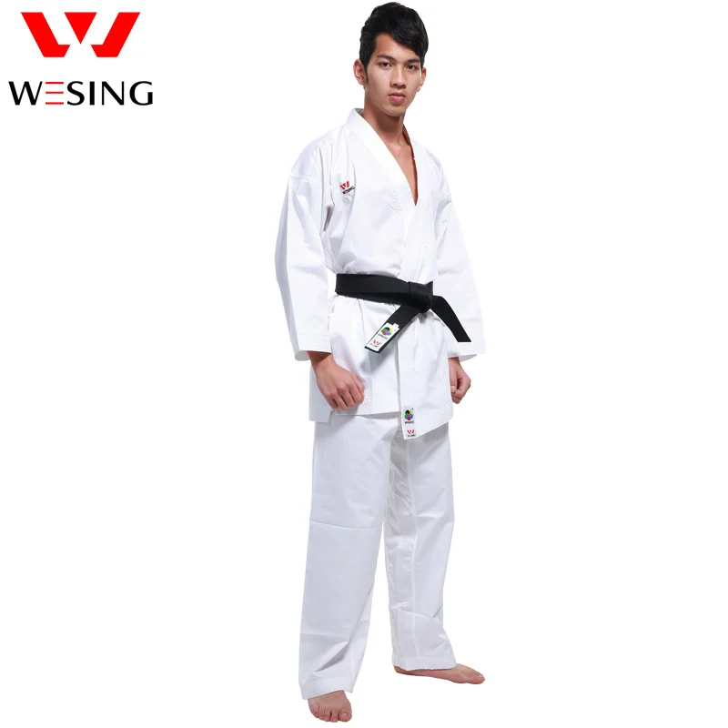 Wesing WKF Approved Karate gi Karate Uniform Dobok Adult Kids Kumite Karate Suit Competition Comfortable Polyester 100%