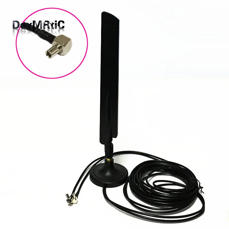 4G LTE Antenna 18dbi High Gain With 2x 3m Cables Extension TS9 Connector Aerial