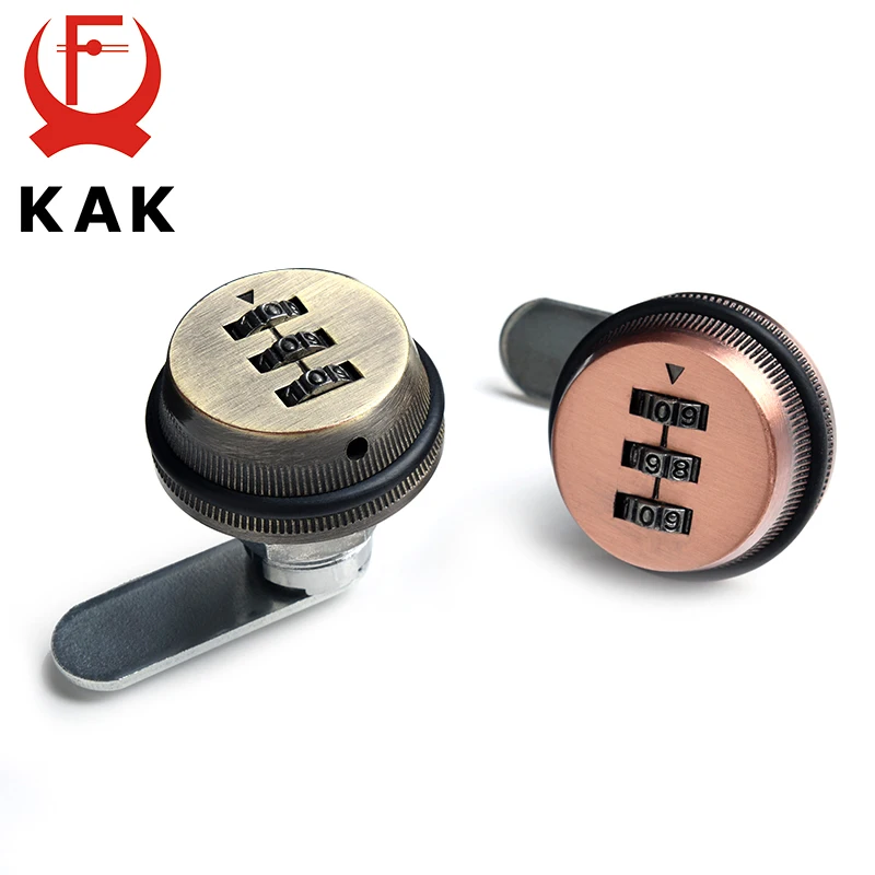 KAK Combination Cabinet Lock Black/Silver Zinc Alloy Password Locks Security Home Automation Cam Lock For Mailbox Cabinet Door