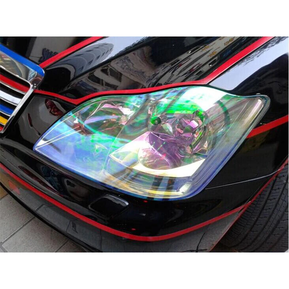 Película transparente de vinilo para coche, 120x30cm, cambiador de PVC, pegatina para faro trasero, película de luz, accesorios para coche