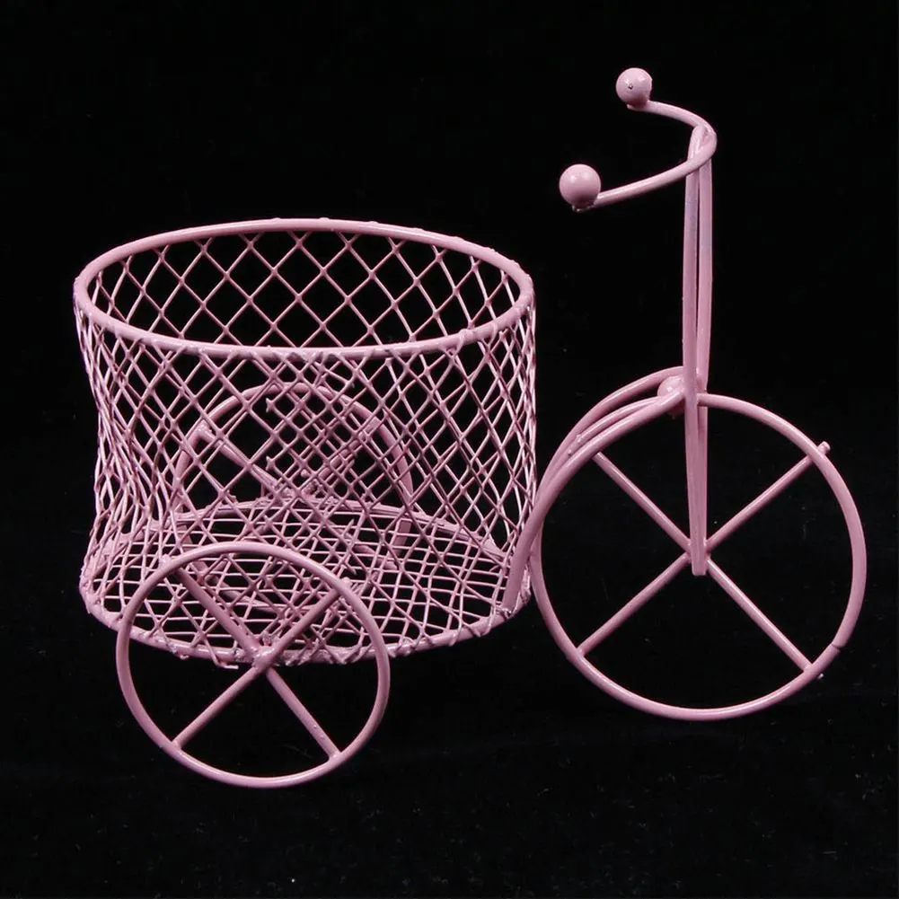 Cute Iron Tricycle Art Decoration Wedding Sugar Jewelry Container Storage Holder Creative Gift Decoration Sugar Shelf Ornaments