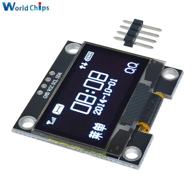 4pin 1.3 "Oled Module Wit/Blauw Kleur 128X64 12864 1.3 Inch Oled Lcd Led Display Module 1.3" Iic I2c Communiceren Voor Arduino