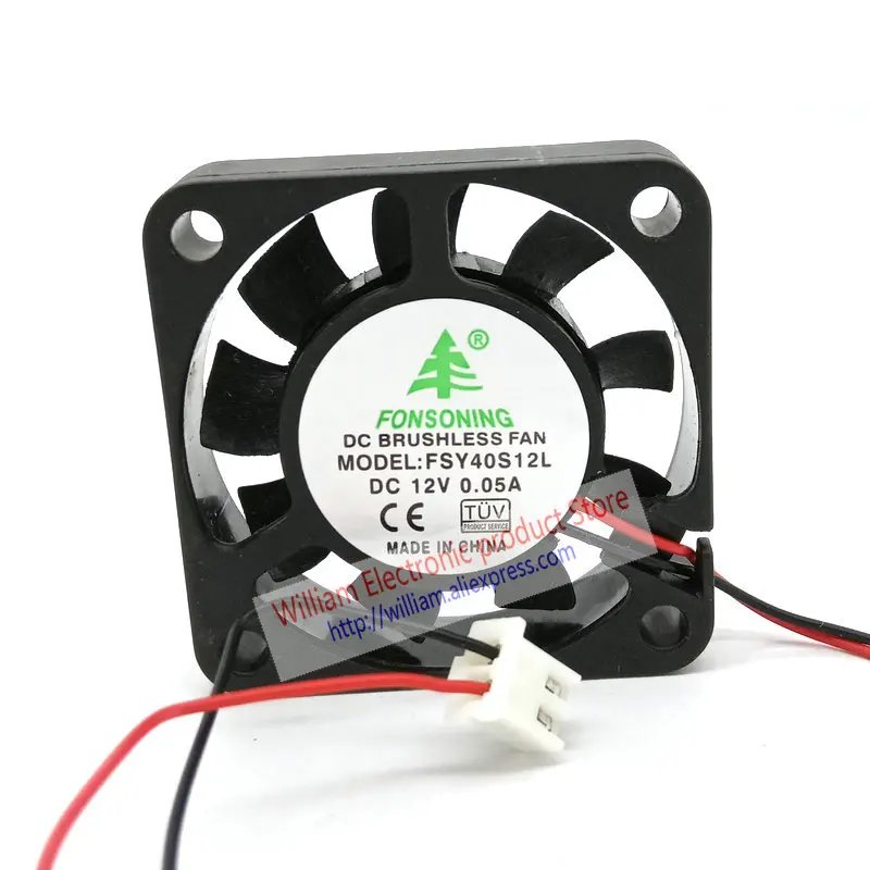 

New Original FONSONING FSY40S12L DC12V 0.05A 40x40x10MM 4CM for DVR Mute cooling fan