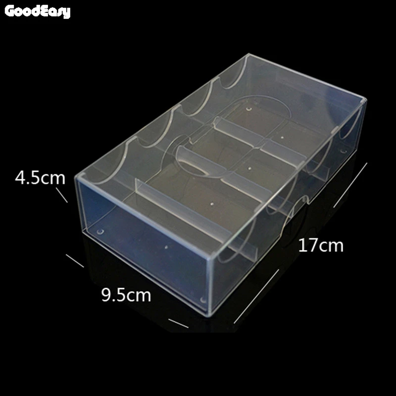 High Quality 36PCS Plastic Square Poker Chip Tray/Box Transparent Chips Box With Cover Casino Game Chips BOX