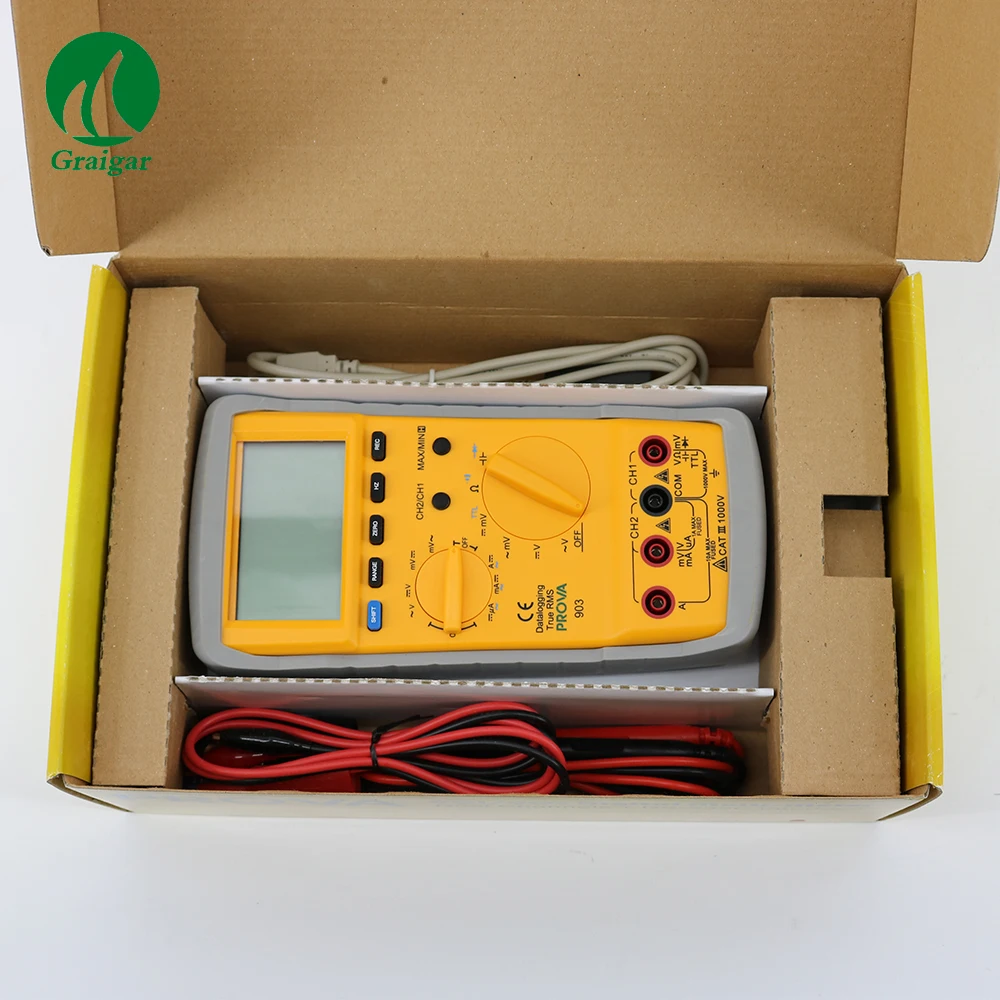 PROVA-903 Digital Multimeter Datalogging True RMS Dual Channels Multi-meter