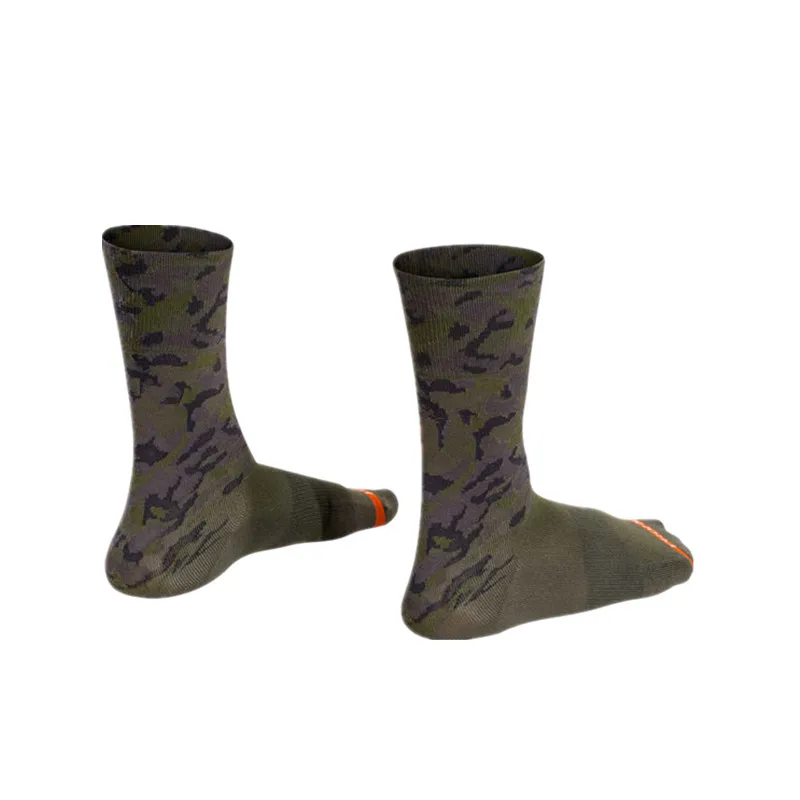 Sports Outdoor Camouflage Cycling Socks Men Cross-country Mountain Compression Bike Socks Army Green Calcetines Ciclismo