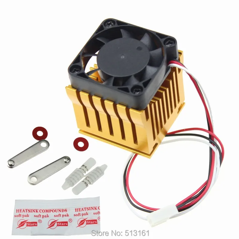 2 Quạt Làm Mát Quạt Tản Nhiệt Dàn Lạnh Bằng Nhôm Tản Nhiệt DIY Chip Cầu Bắc Vàng