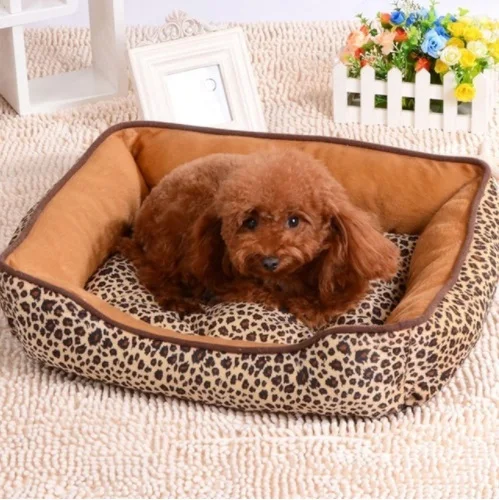 All Season Zebra Dog Bed Soft Cotton Leopard Giraffe Pet Mats Breathable Puppy Cat kenne Warm Large Dog House Sofa Bed Four Size