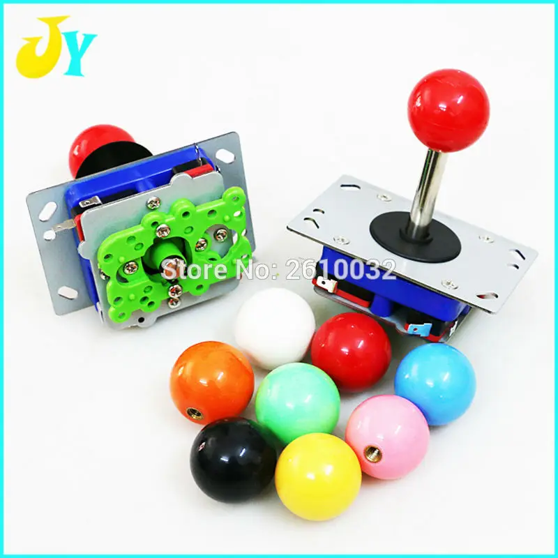 Switchable Ball Arcade Zippy joystick 4 8 Ways Operation Controller Long Staff for Arcade Games Machine (9 colors for ball)