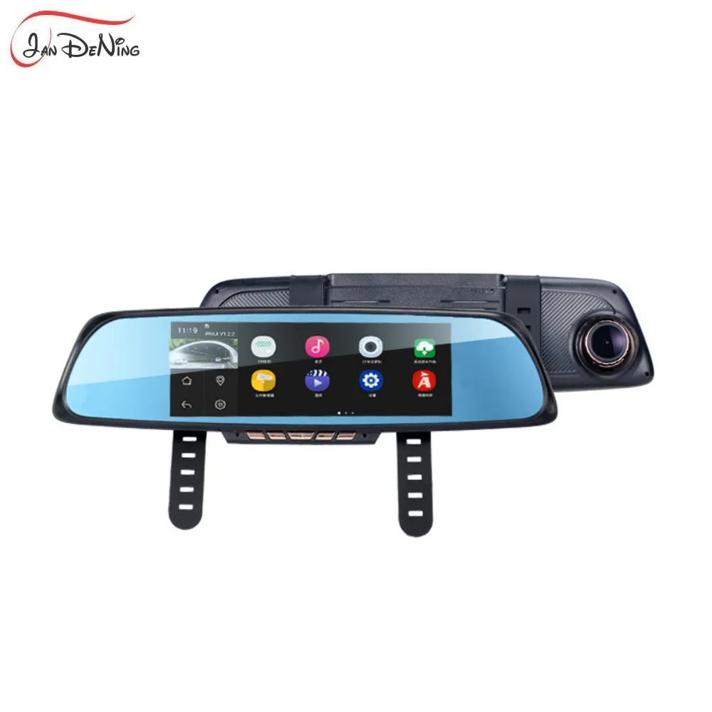 JanDeNing 6.86'' Touch Screen RAM 1GB 2 Split View Android GPS Navigation Mirror Car DVR Dual Lens Camera Rear Parking WiFi FM