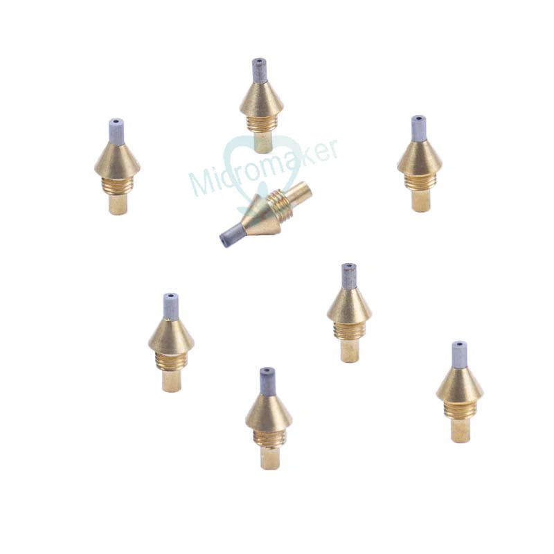 Dental Lab Instruments Dental Sandblasting Machine Blaster Pen Tip Nozzle Brass Tungsten Steel 2/4/8Pcs