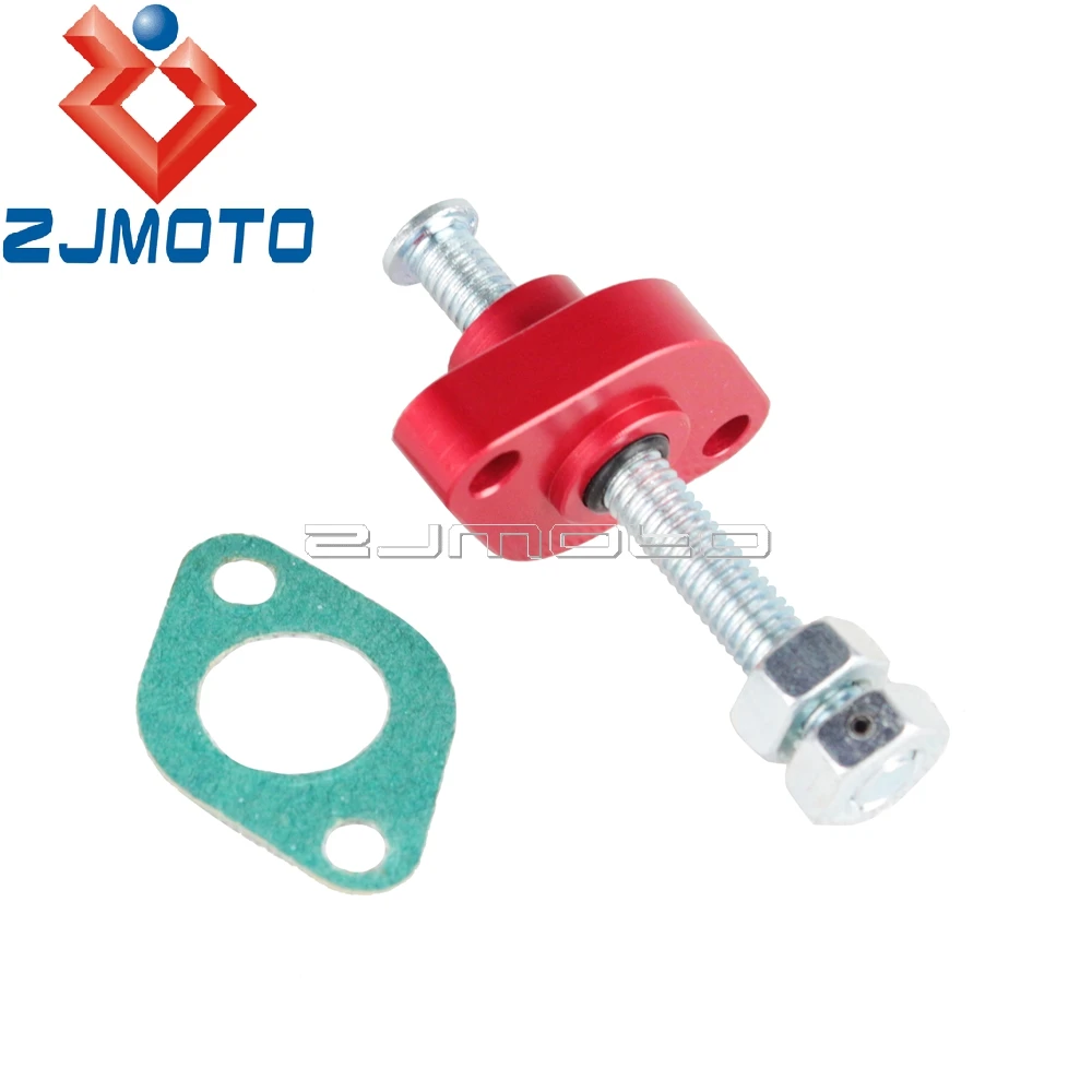 Red Street Racing Manual Cam Timing Chain Tensioner For Suzuki SV 650 99-07 GN 250 82-83 85/88 GS 500E/F 89-08 Aluminium Alloy