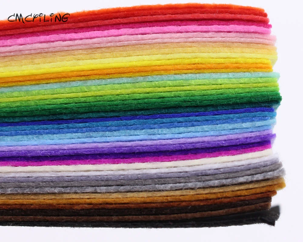 Bright Colors 1mm Hard Felt For DIY Felt Craft Arts,Crafts & Sewing Scrapbook Hometextile 40 Mix Colors