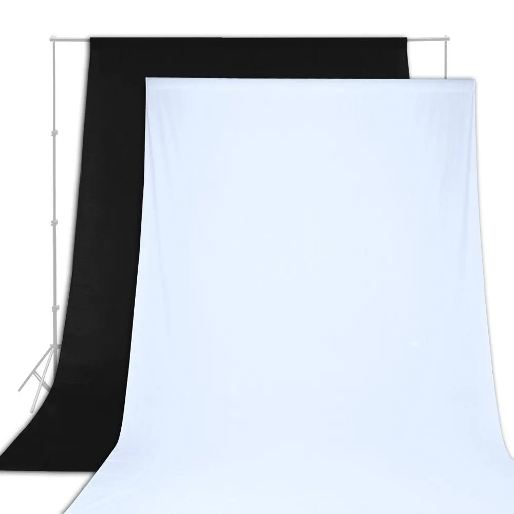 

Professional Black+White Muslin Photo Backdrop100% Cotton Photo Studio BackgroundPortrait Still Photography