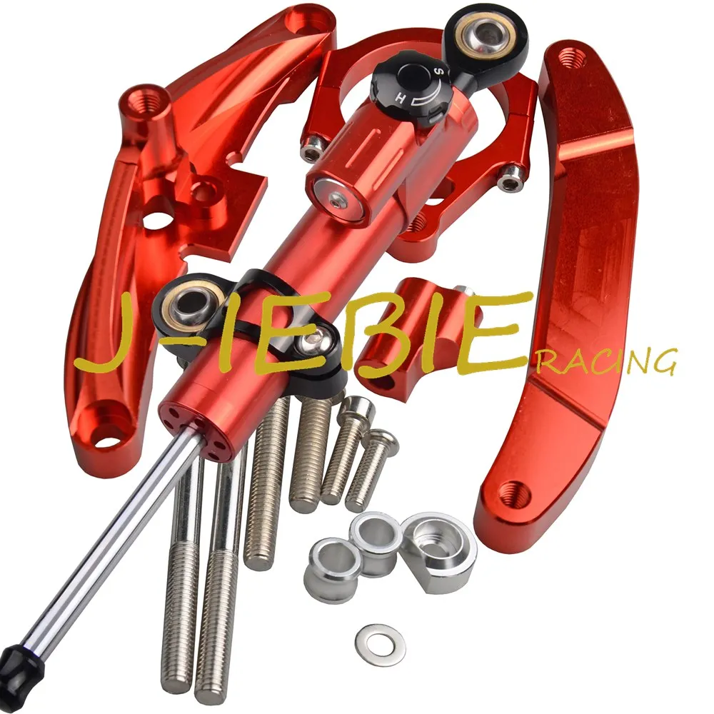 

CNC Steering Damper Stabilizer and Red Bracket Mounting For Yamaha FZ1 FAZER 2006-2015 2007 2008 2009 2010 2011 2012 2013 2014