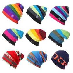 Unisex marka czapki mężczyźni kobiety ciepłe zimowe Knitting Skating Cap mężczyźni kask narciarski czapka z golfem Gorro