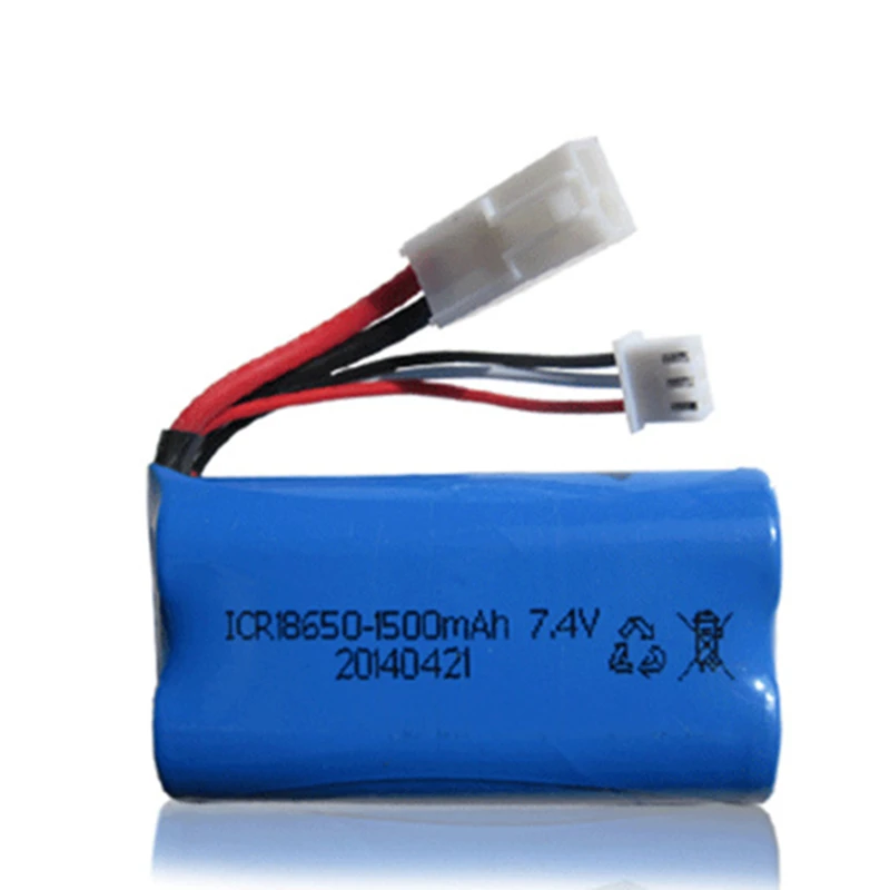 7.4V 1500mAh lithium power battery accessories FT009 remote control boat speedboat model aircraft 18650