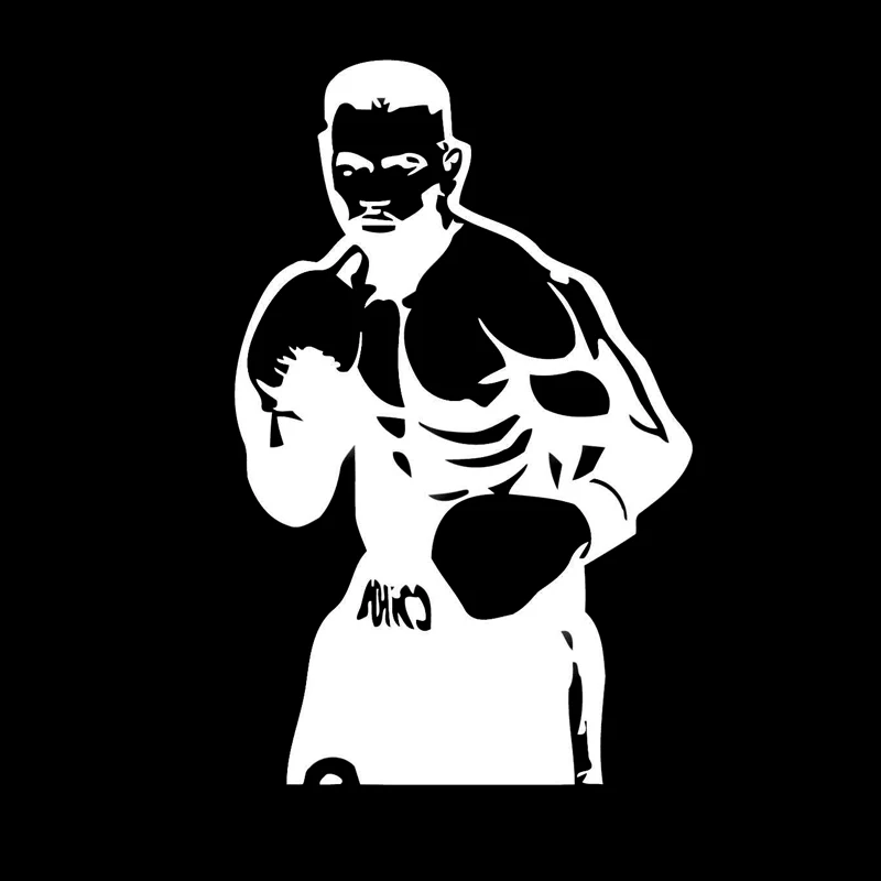 10CM*16CM Interesting Creative Sports Boxing Martial Arts Athlete Car Stickers Vinyl Decal S9-0556