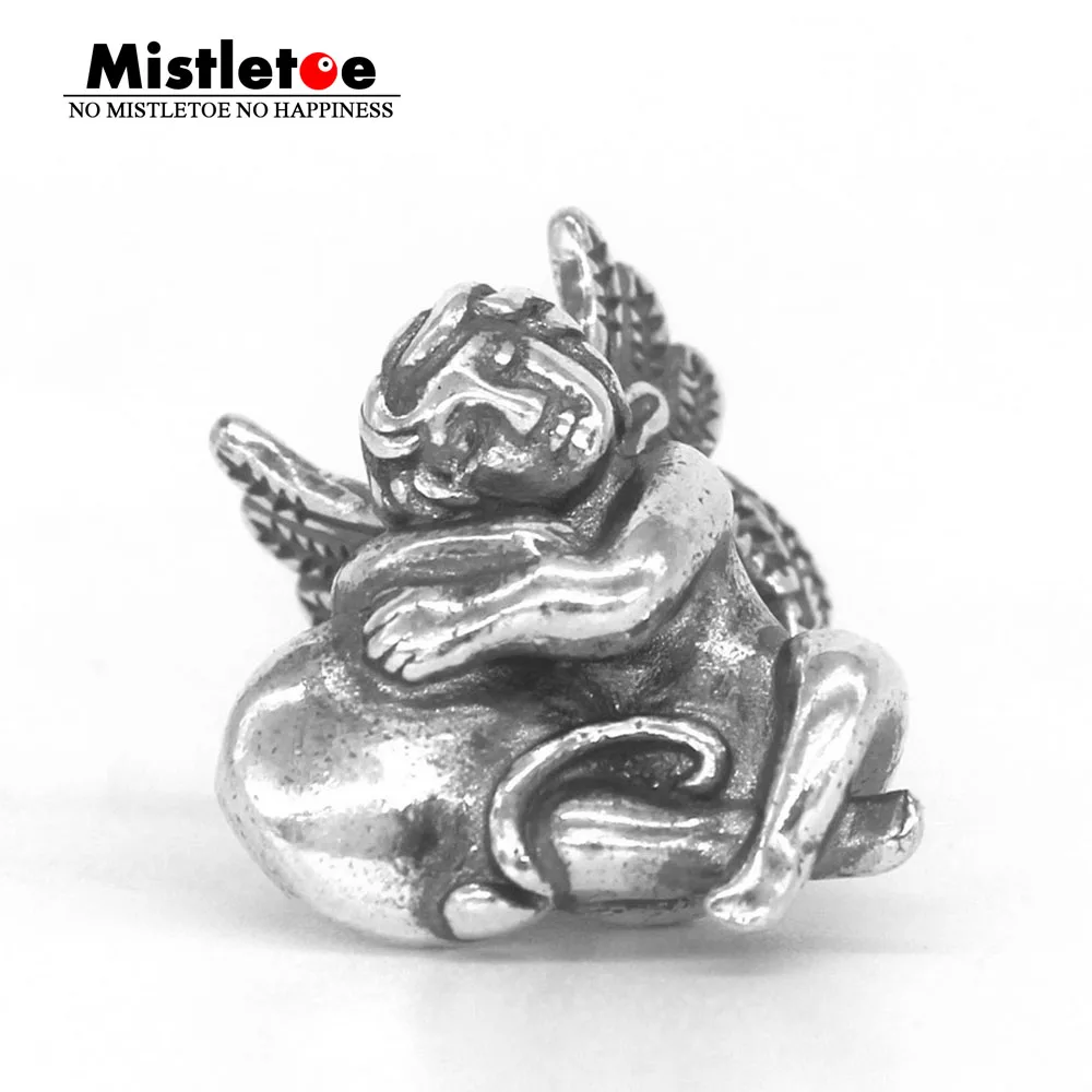 Mistletoe Genuine 925 Sterling Silver Cupid of love  Charm Bead Fit Redbalifrog ACA  Troll And Pan Bracelet Jewelry