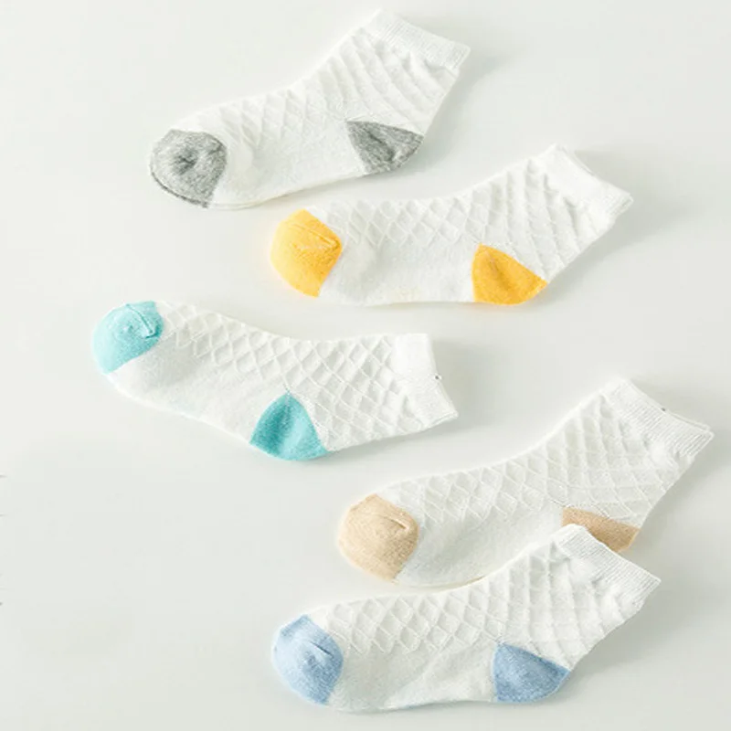 

2016 New 5 Pairs/Lot children socks cotton Cool breathable mesh 0-9 year kids socks for boys/girls socks baby socks