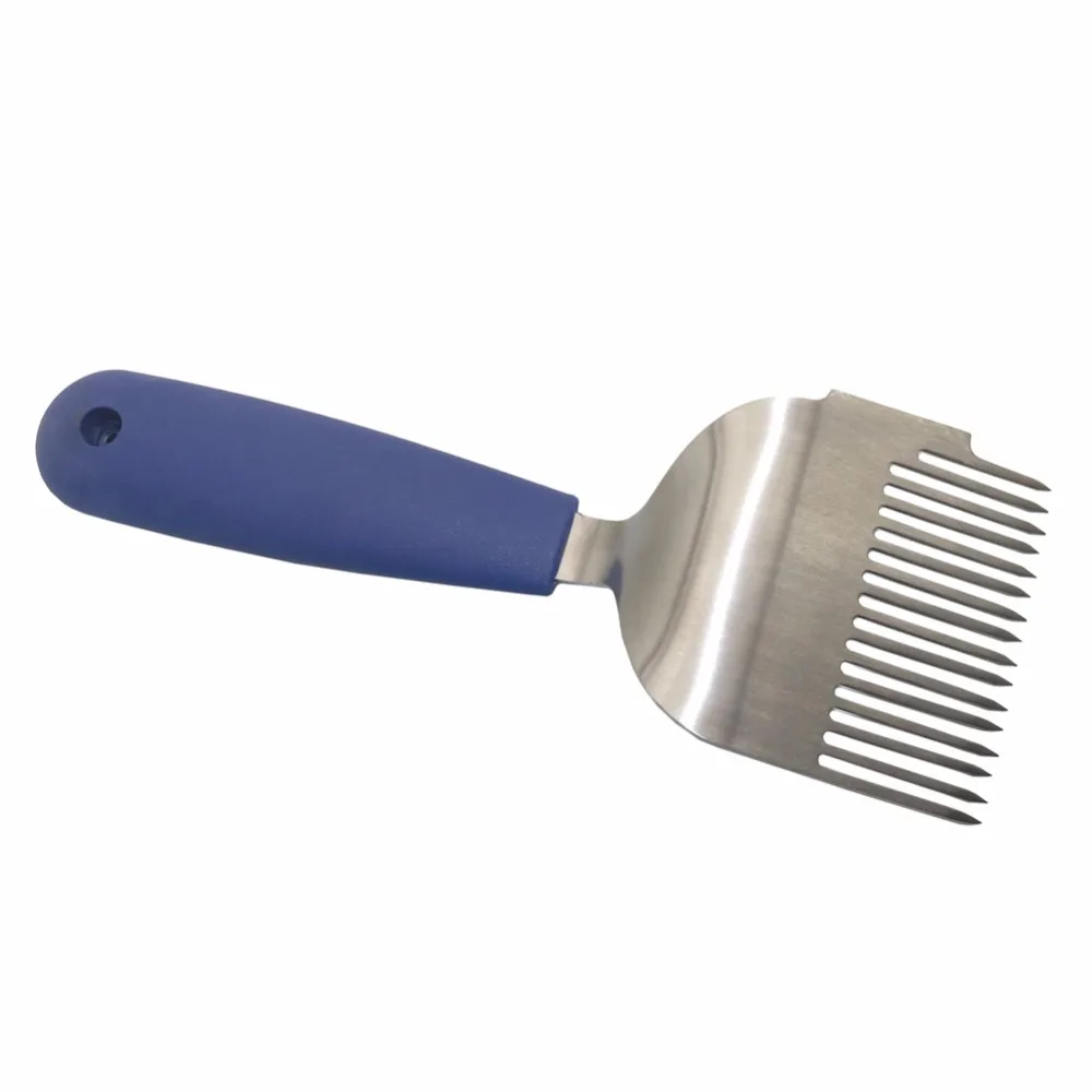 New Beekeeper 16-Pin Straight Needles Uncapping Forks Blue handle Stainless Steel Bee Honey Sparse Rake Shovel Supplies Tools