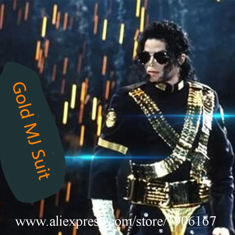 Hip Hop Modern MJ Style Performance Costume Gold Mirror Jazz Dance Suit Clothes Stage Performance Ballroom Outfit C