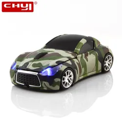 CHYI 2.4G Wireless Infiniti Sports Car Shape Mouse Computer Gaming Optical With LED Flashing Light  112*55*36 MM