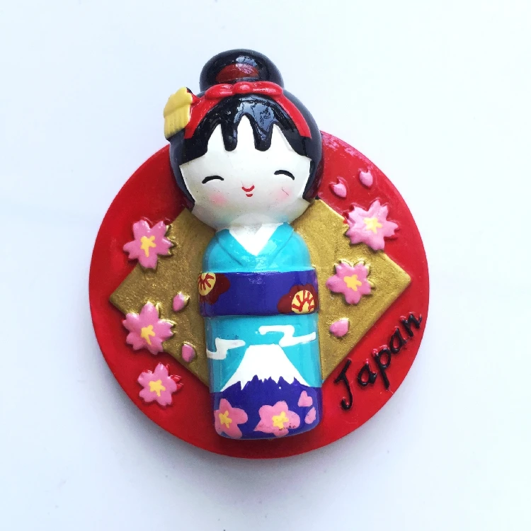 Kioto Golden Pavilion Sumo Hot Springs 3D magnes na lodówkę z żywicy pamiątka z podróży lodówka magnetyczne naklejki Home Decoration — zdjęcie 6