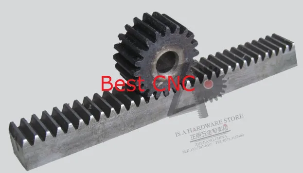 2Pcs/lot 1.5Mod 1.5 Modulus High Precision Gear Rack 15*15*1000mm +2Pcs 1.5M 16teeth pinion cnc rack 1.5mod